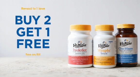 แบนเนอร์โปรโมชั่นซื้อ 2 แถม 1
